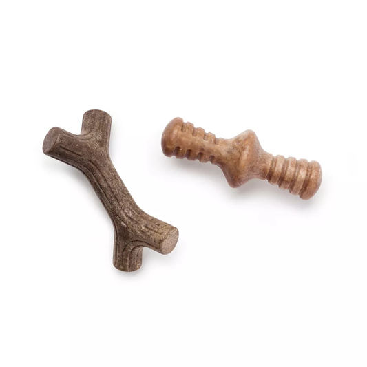 Juego de juguetes de masticar para cachorros diseño óseo resistente
