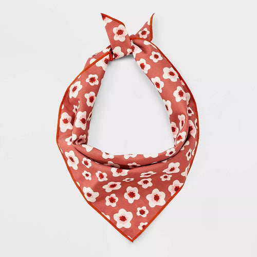 Bufanda triangular con estampado floral para perros talla universal