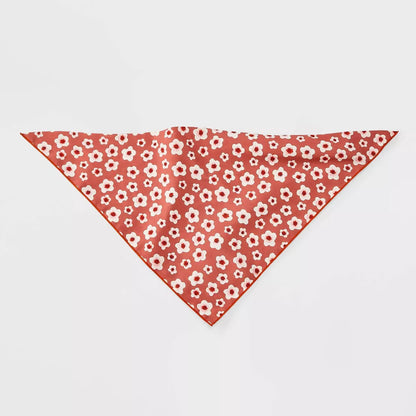 Bufanda triangular con estampado floral para perros talla universal