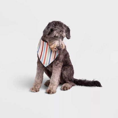Bufanda triangular rayada para perros y gatos talla universal